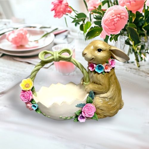 13in Bouquet Bunny w/Egg Basket