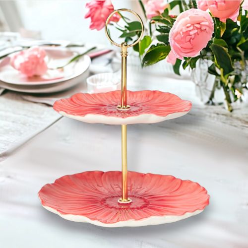 2 Tier Pink Cosmos Dessert Min/4