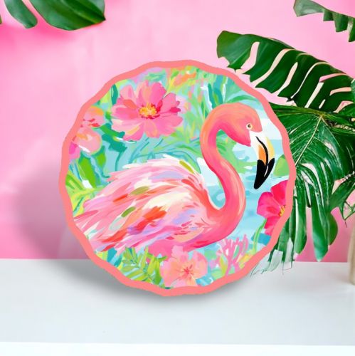 9in Flamingo Plate Min/8