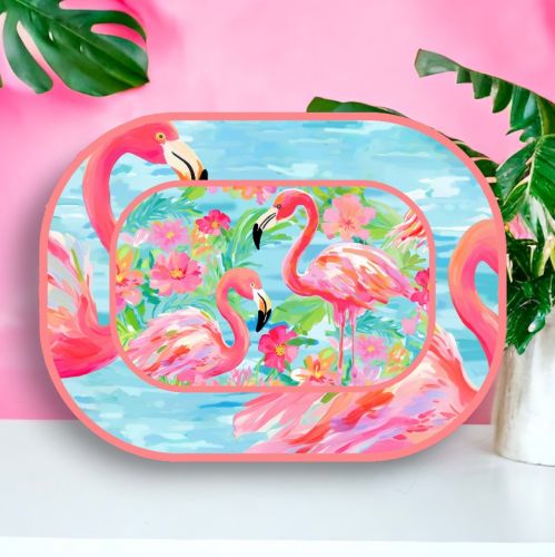 17in Flamingo Serving Tray Min/4