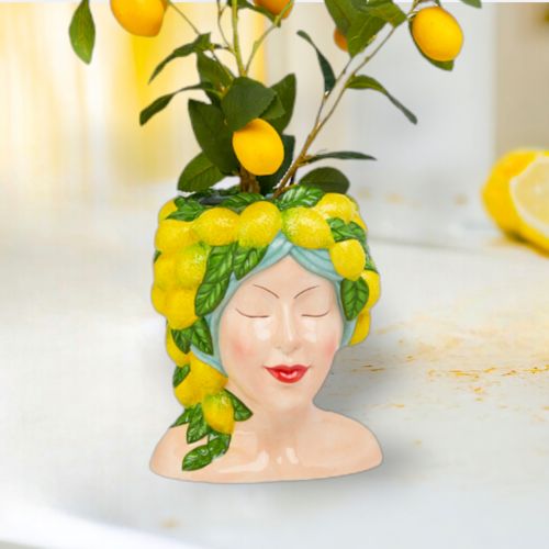 Lemon Lady Head Vase Min/2