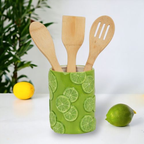 Set 4 Lime Utensil Cup Min/3