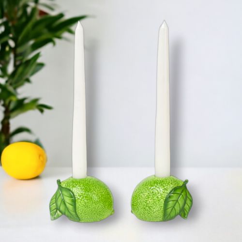 2 Asst Lime Candle Holders Min/6