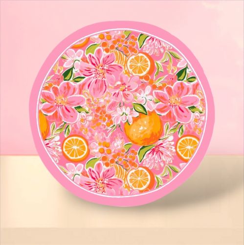 10.5in Preppy Orange Plate - IN STOCK