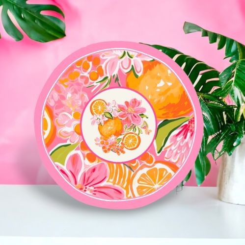 8.5in Preppy Orange Plate Min/8