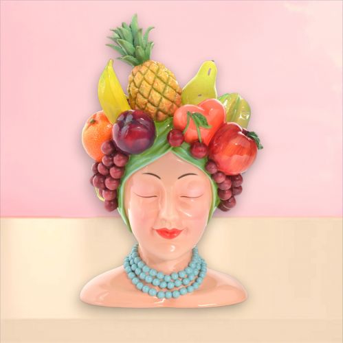 14in Fruit Lady Head Vase- IN STOCK