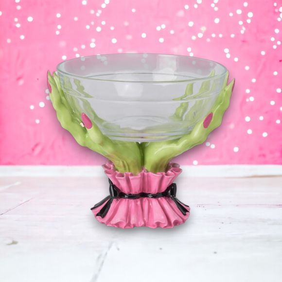 10in Green Witch Hand Candy Bowl Min/1