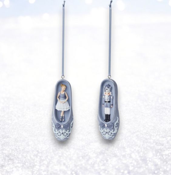 2 Asst Blue Ballerina Slippers Min/12