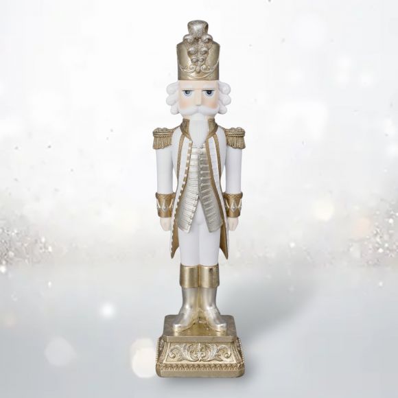 18in Wht/Gld Nutcracker Min/2 - NEW 2025 TARIFF DELAYED