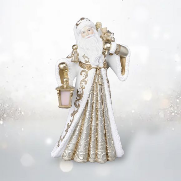 18in Wht/Gld Santa Min/1 - NEW 2025 TARIFF DELAYED
