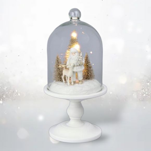 12in LED Santa in Cloche Min/2 - NEW 2025 TARIFF DELAYED