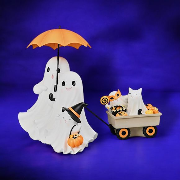 Ghost Couple Pulling Cart Min/2