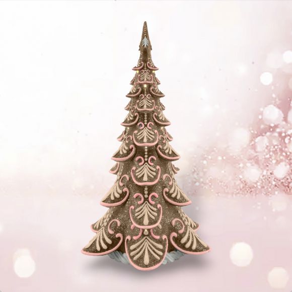 Pink Gingerbread LED Tree Min/2 - NEW 2025 - DUE JULY TARIFF DELAY