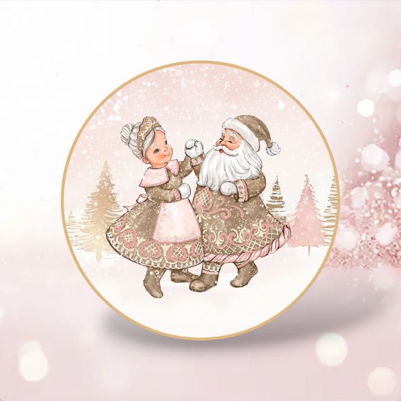 10in Gingerbread Dancing Santa Plate Min/8 - NEW 2025 - DUE JULY TARIFF DELAY