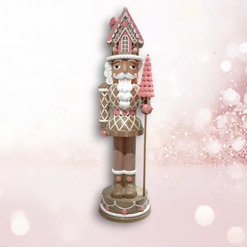 70in Pink Gingerbread Nutcracker Display Min/1 - NEW 2025 - DUE JULY TARIFF DELAY