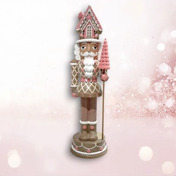 70in Pink Gingerbread Nutcracker Display Min/1 - NEW 2025 - DUE JULY TARIFF DELAY