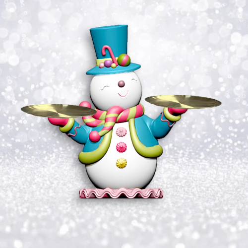 Snowman w/Serving Trays Min/1