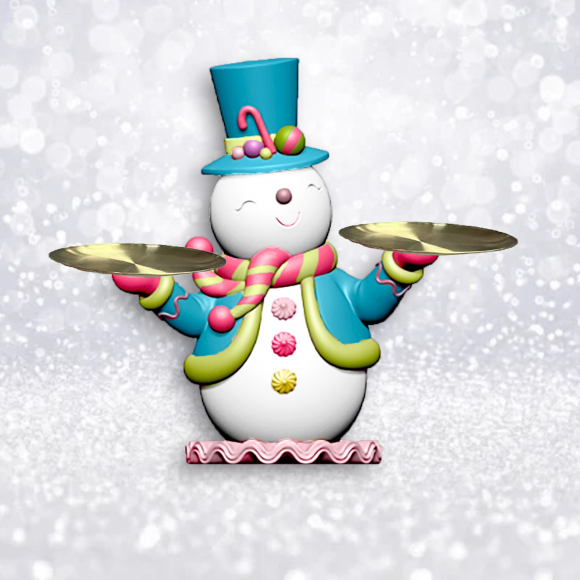 Snowman w/Serving Trays Min/1