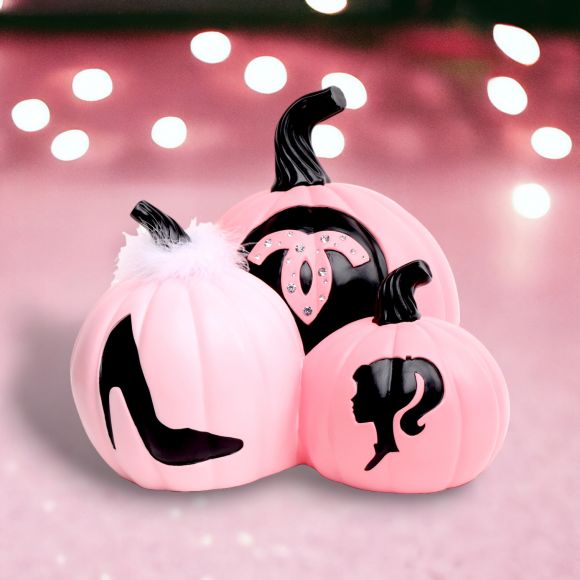 Boo Ville Pink Pumpkin Trio
