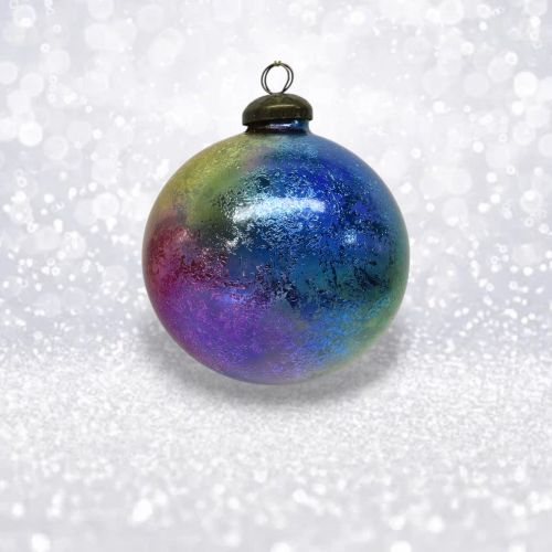 4in Purple Metallic Orn Min/6