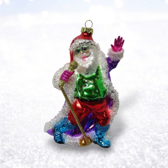 Neon Singing Santa Orn Min/6 - NEW in Stock AUG 2025