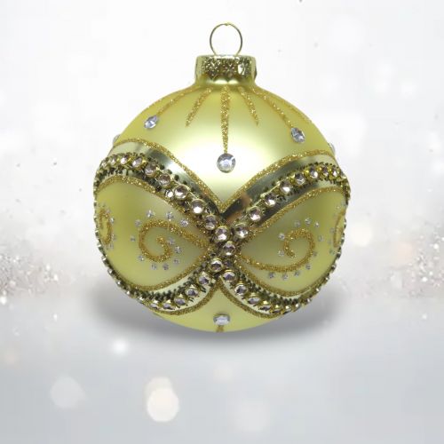 4in Gold w/Pattern Jewels Orn Min/6 - SOLD OUT