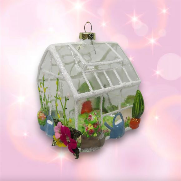 4in Holiday Greenhouse Orn Min/6 - NEW - DUE AUG 2025