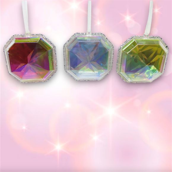 3 Asst Pastel Jewels Orn Min/12 - NEW - DUE AUG 2025