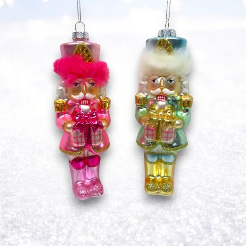 2 Asst Nutcrackers w/Fur Orn Min/6