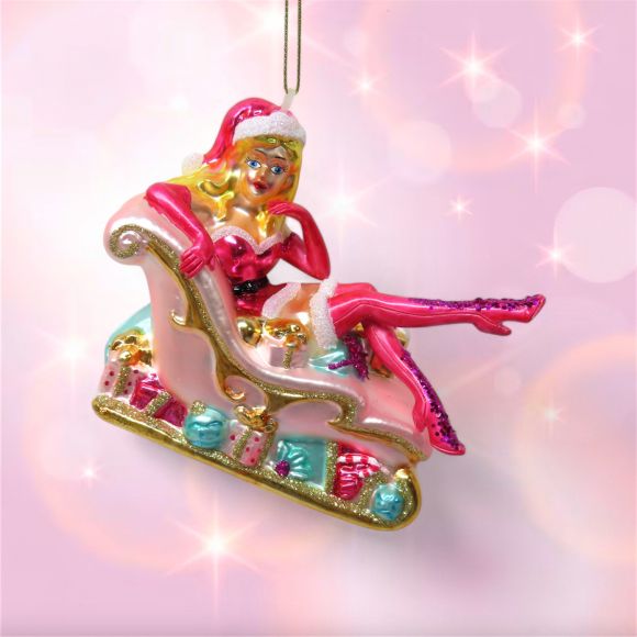 Girl in Pink Sleigh Orn Min/6 - NEW - DUE AUG 2025