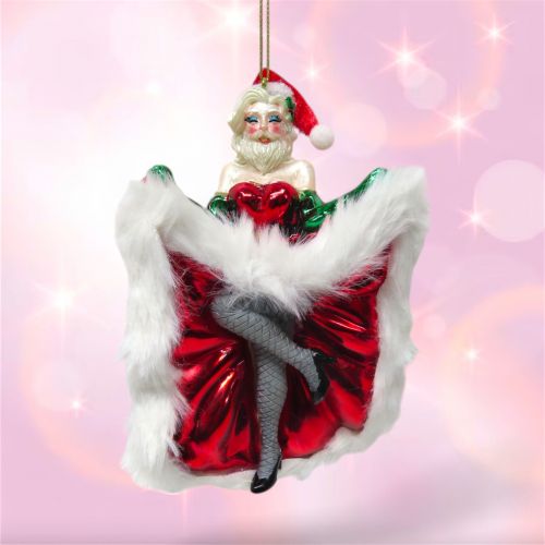 Can Can Santa in Dress Orn Min/6