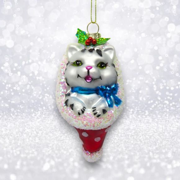 Kitten in Stocking Orn Min/6