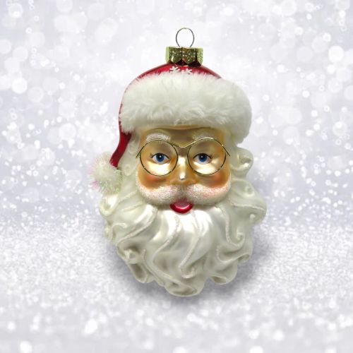 Santa Head w/Holly Orn Min/6