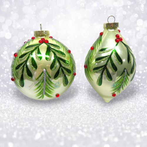 Glittered Poinsettia Orn Min/6