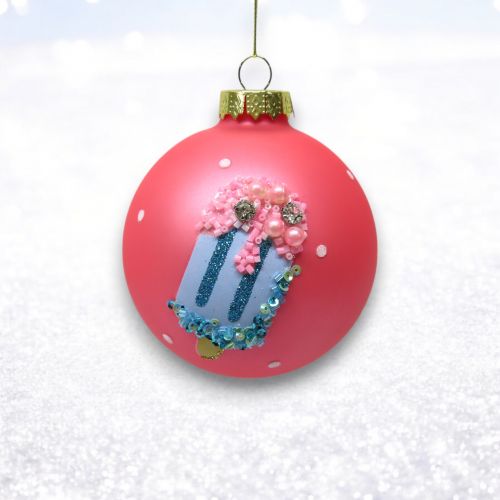 Pink Ball w/Ice Cream Bar Orn Min/6