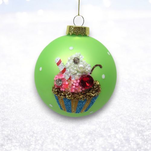 Green Ball w/Sundae Orn Min/6