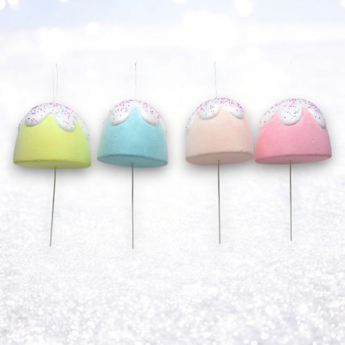 4 Asst Pastel Gumdrop Orn Min/12