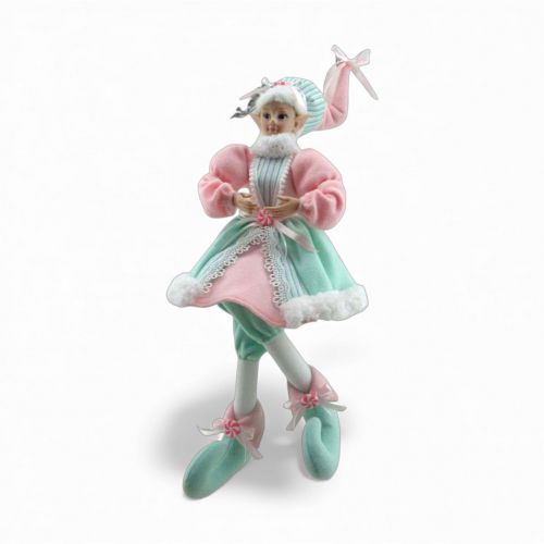 24in Pink Teal Jolly Elf Min/2