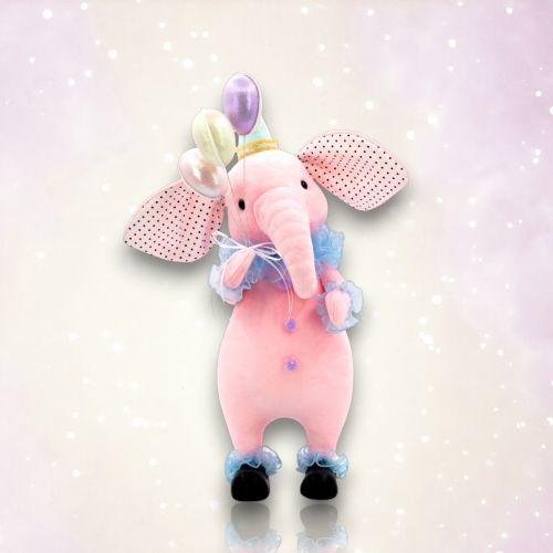 23in Pink Elephant w/Balloons - NEW 2026