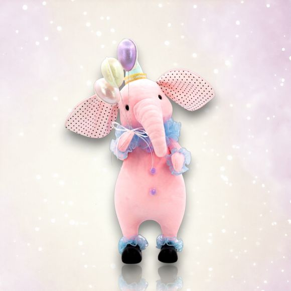 23in Pink Elephant w/Balloons - NEW 2026