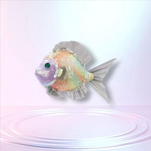7in Green Irrd Fish Orn - NEW 2026