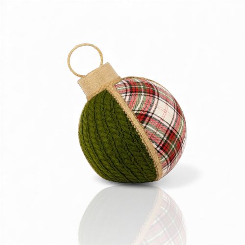 12in Plaid Bauble Min/1