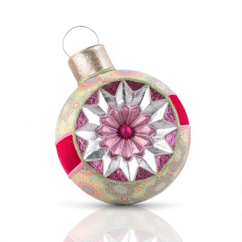 19in Gold Pink Bauble Display Min/1