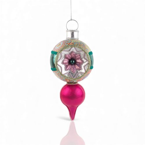 16in Pink Hanging Bauble Min/2