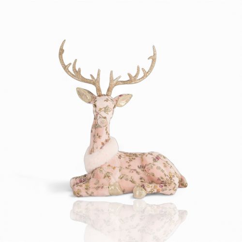 20in Gold Blush Laying Deer Min/1