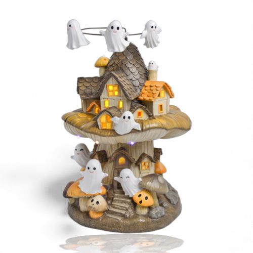 20in Rotating LED Musical Ghost House Min/1