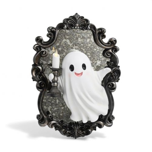 20in Ghost Holding Candle Wall Mirror