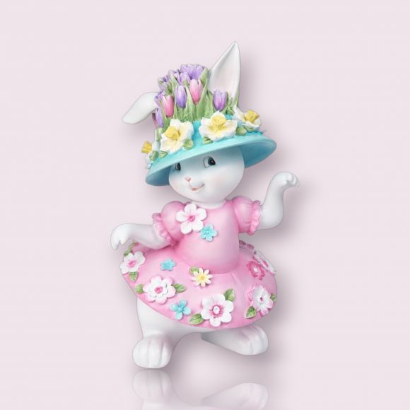 10in Flower Bunny Girl w/Hat - NEW 2026