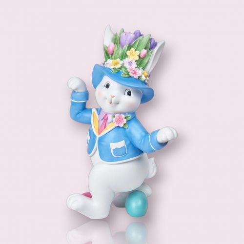 10in Flower Bunny Boy w/Hat - NEW 2026