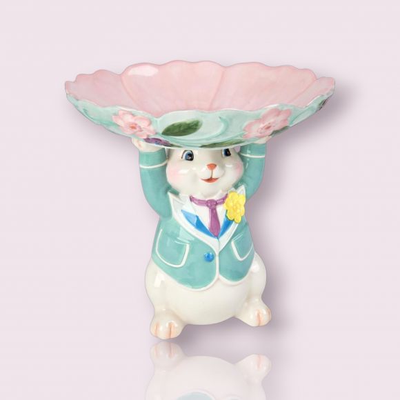 8in Boy Bunny Candy Dish - NEW 2026